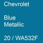 Preview: Chevrolet, Blue Metallic, 20 / WA532F.